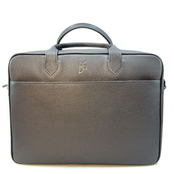 BGents leather Business Bag grey, front